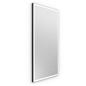 Tate Light Rectangular Mirror 50 Black - 50x100cm